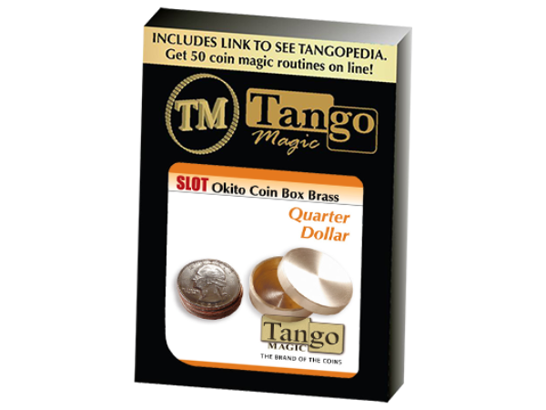 Slot Okito Coin Box Brass Quarter by Tango -Trick (B0018)
