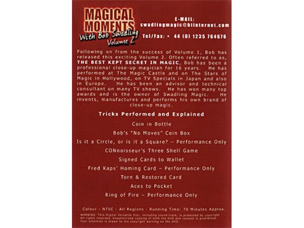 Magical Moments with Bob Swadling - Volume 2 - DVD