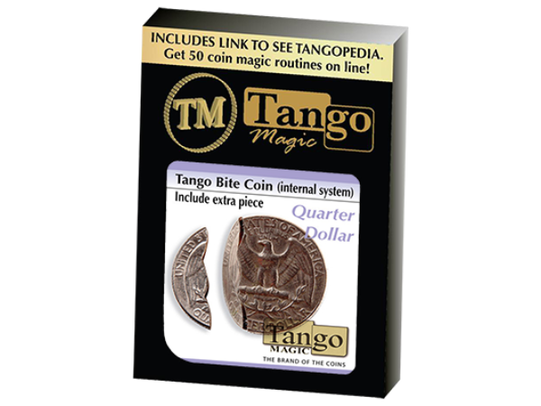 Bite Coin - US Quarter (Internal With Extra Piece) (D0045)by Tango - Trick