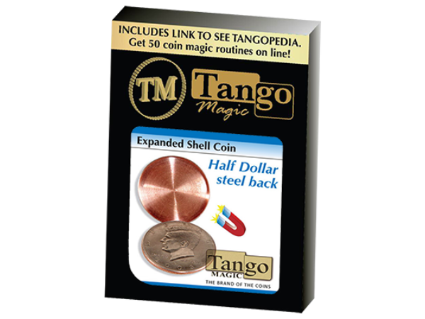 Expanded Shell Coin (Half Dollar) (D0007)(Steel Back) by Tango Magic - Trick