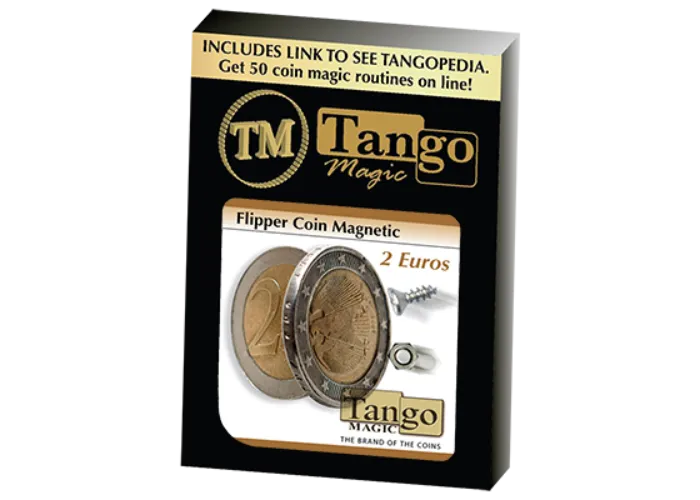 Magnetic Flipper Coin (2 Euro) by Tango- Trick (E0034)