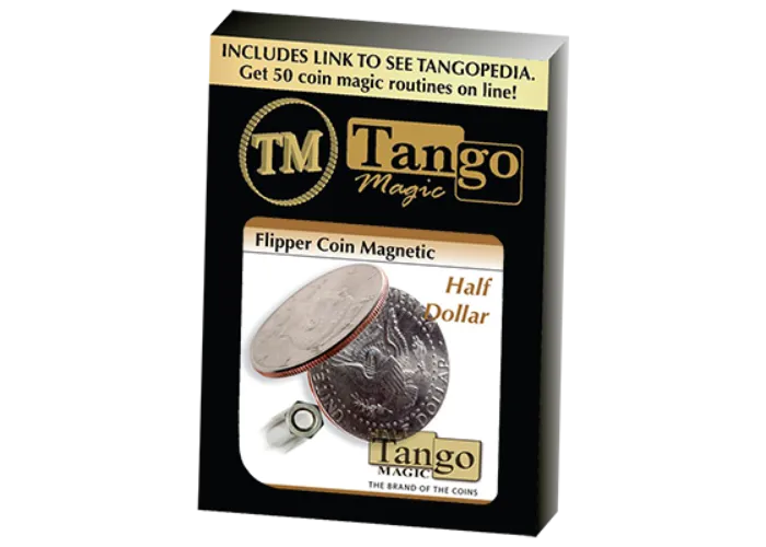 Magnetic Flipper Coin (Half Dollar)(D0042)by Tango - Trick