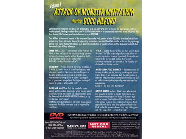 Attack Of Monster Mentalism - Volume 1 by Docc Hilford - DVD