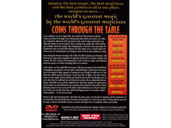 Coins Through Table (World's Greatest Magic) - DVD