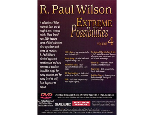 Extreme Possibilities - Volume 4 by R. Paul Wilson - DVD