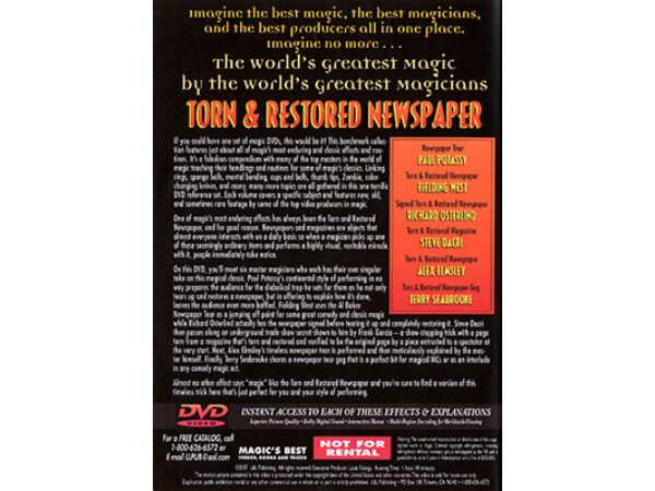 Torn And Restored Newspaper (World's Greatest Magic) - DVD