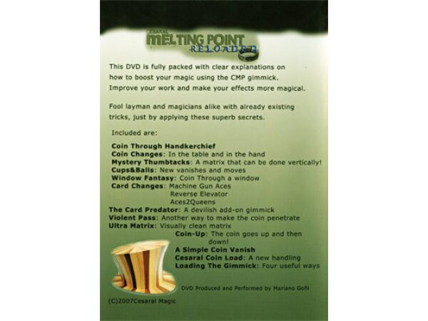 Cesaral Melting Point Reloaded by Mariano Goni - DVD