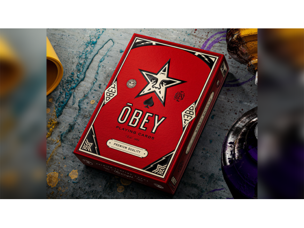 Obey Red Edition Playing Cards by theory11