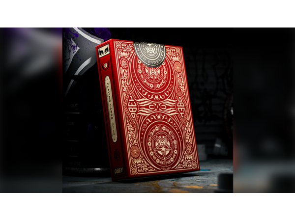 Obey Red Edition Playing Cards by theory11