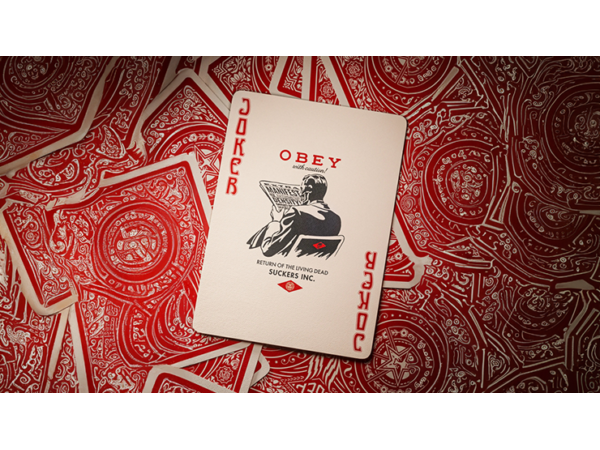 Obey Red Edition Playing Cards by theory11