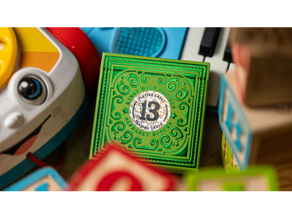 Alphabet Blocks (Green) Playing Cards by Kings Wild Project