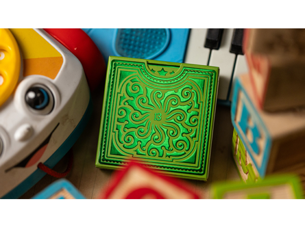 Alphabet Blocks (Green) Playing Cards by Kings Wild Project