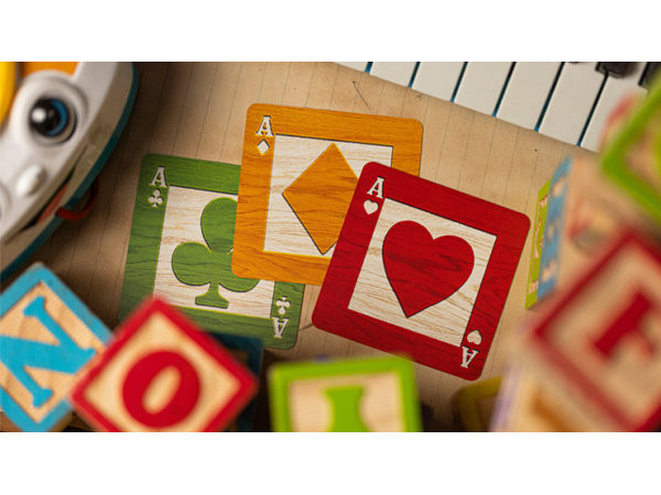 Alphabet Blocks (Green) Playing Cards by Kings Wild Project