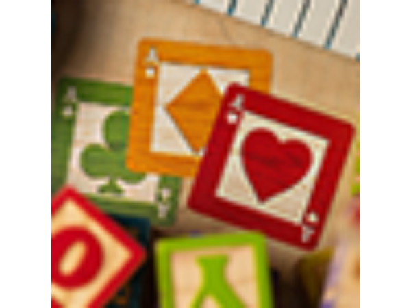 Alphabet Blocks (Green) Playing Cards by Kings Wild Project