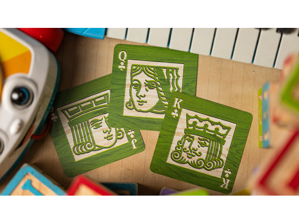 Alphabet Blocks (Green) Playing Cards by Kings Wild Project