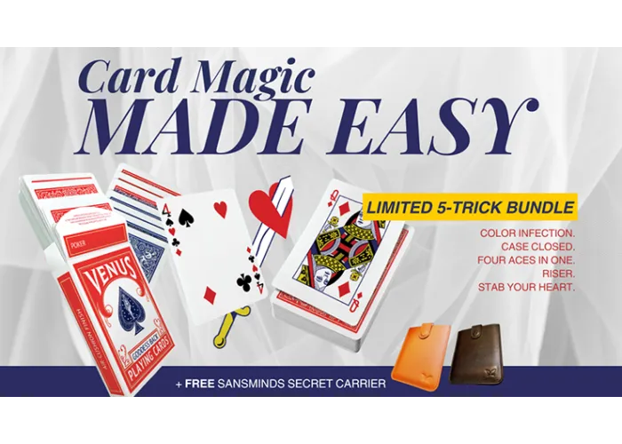 Card Magic Made Easy: Limited 5 - Trick Bundle (Black) by SansMinds