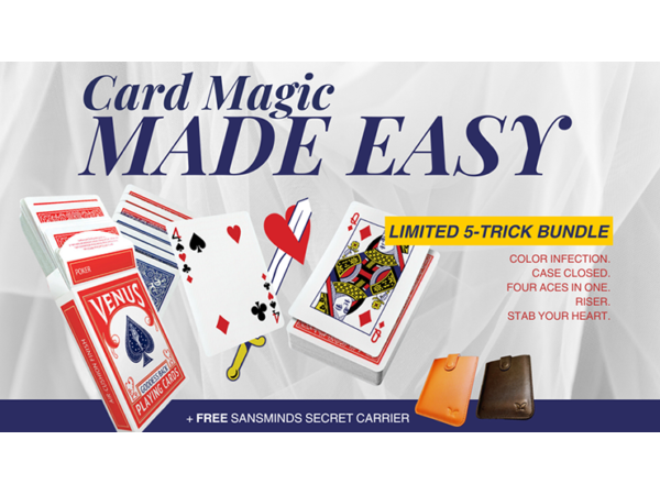 Card Magic Made Easy: Limited 5 - Trick Bundle (Black) by SansMinds