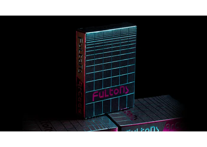 FULTONS Arcade TRON Edition Pink and Blue Foil Playing Cards