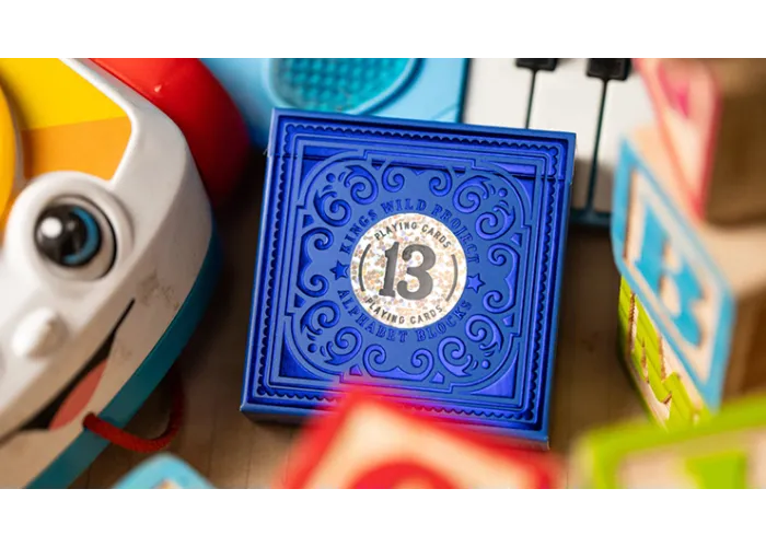 Alphabet Blocks (Blue) Playing Cards by Kings Wild Project