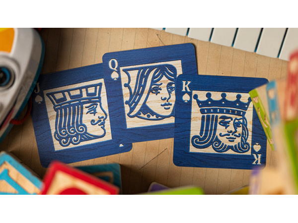 Alphabet Blocks (Blue) Playing Cards by Kings Wild Project