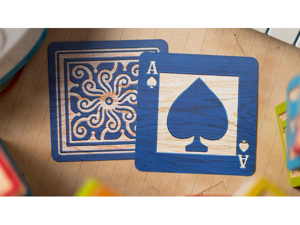 Alphabet Blocks (Blue) Playing Cards by Kings Wild Project