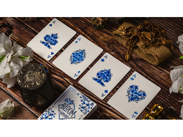 Bloom Sapphire Playing Cards by EmilySleights52