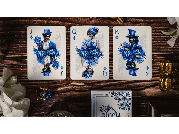Bloom Sapphire Playing Cards by EmilySleights52