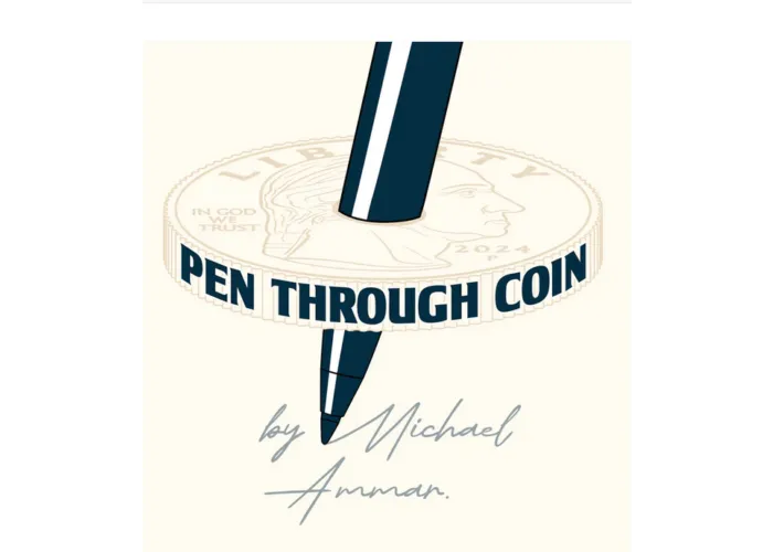 Pen Through Coin by Michael Ammar