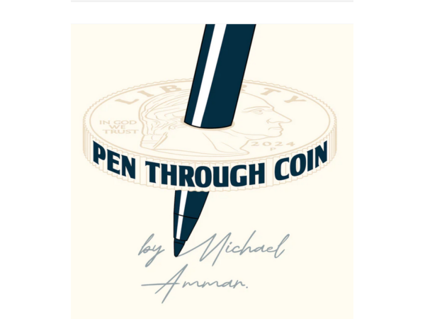 Pen Through Coin by Michael Ammar