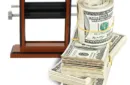 Money Printer - Gelddruckmaschine groß Holz – Image 3